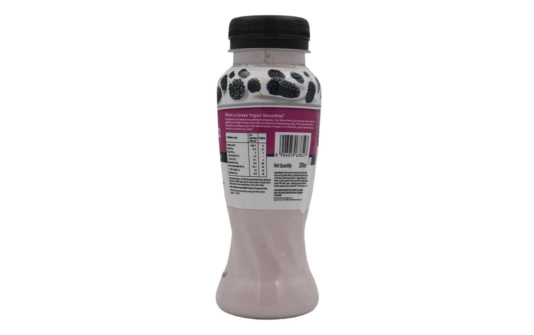 Epigamia Greek Yogurt Smoothie Mulberry   Plastic Bottle  200 millilitre